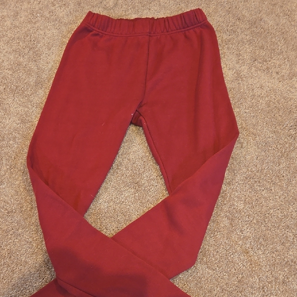 Burgandy Fleece Lined Leggings